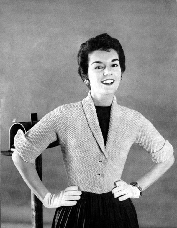 The Drive-In Jacket, an original 1950s knitting pattern