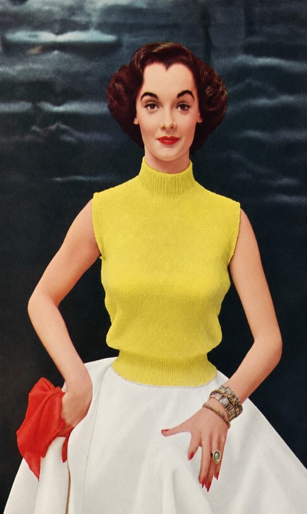 The Garden Party Top, an original 1950s knitting pattern