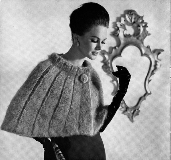 The Opera Cape, an original 1960s knitting pattern