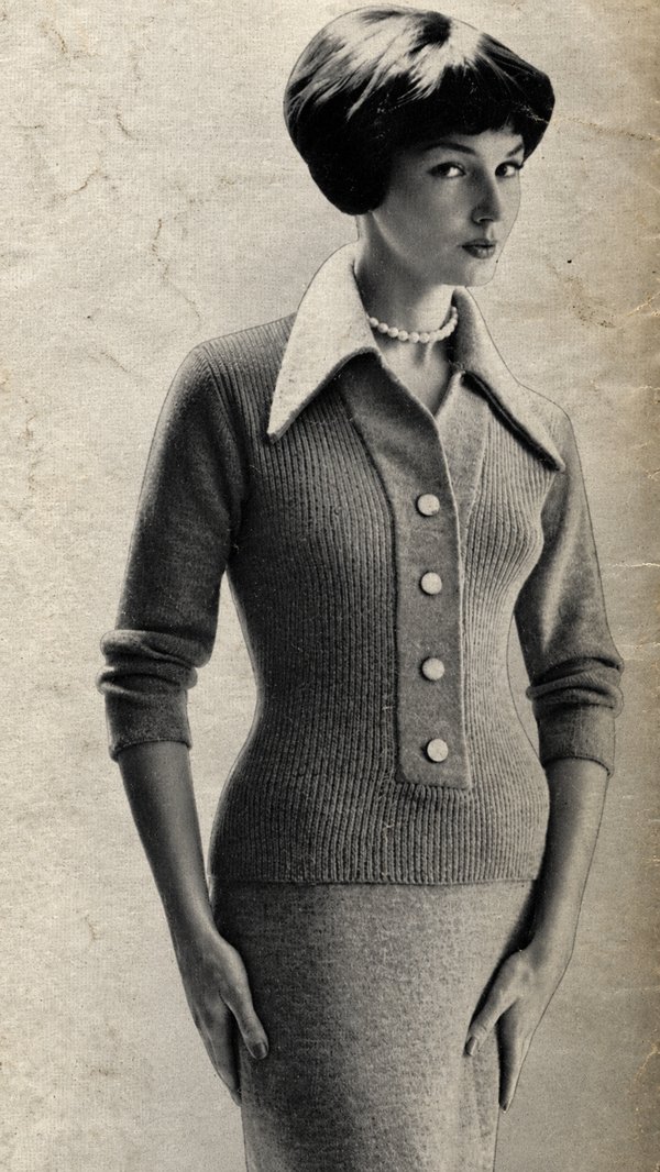 The Riviera Sweater, an original 1950s knitting pattern